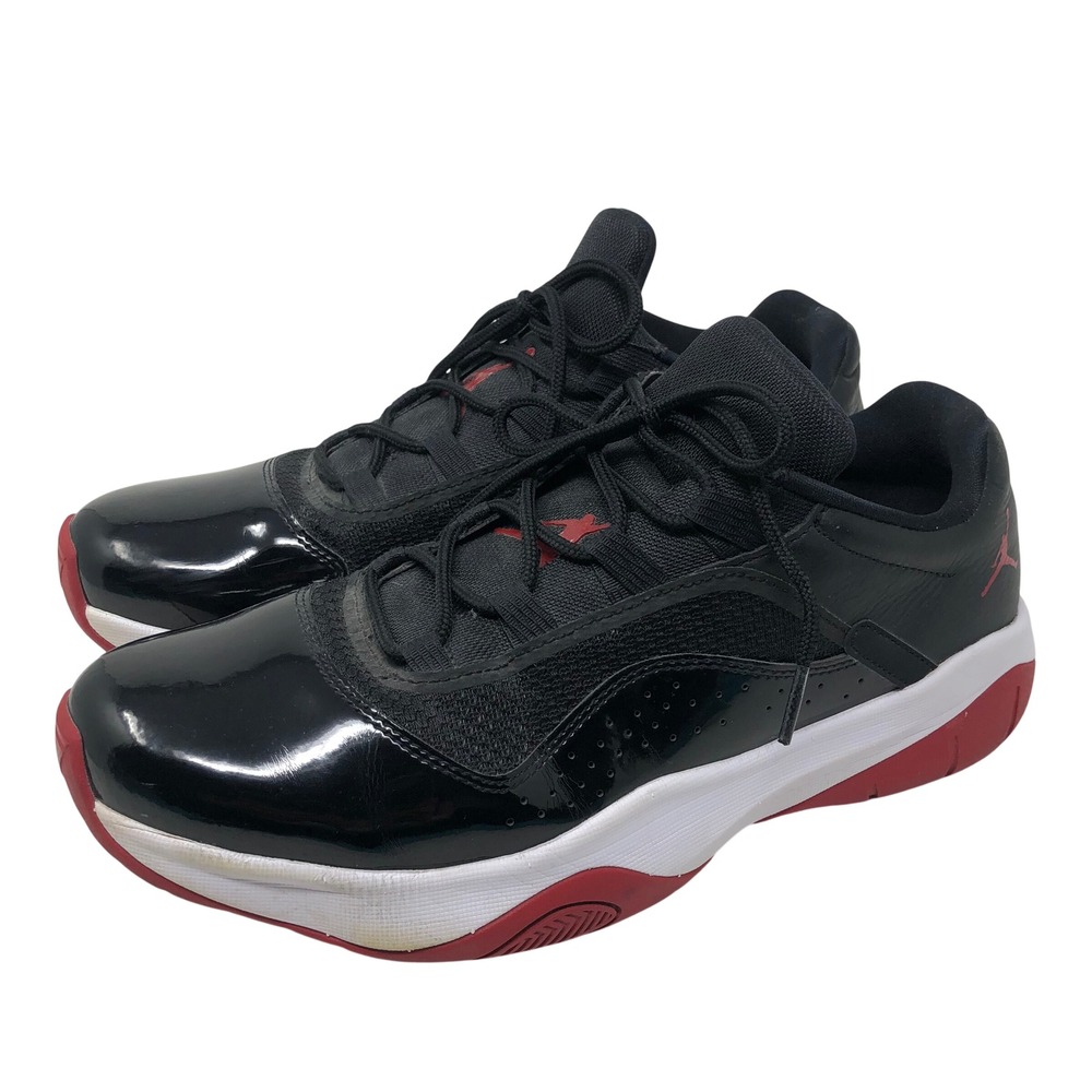 Jordan CMFT 11 Low Mens Size 10 Black Gym Red White DM0844-005 Patent Leather